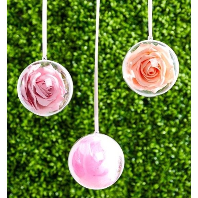 5 transparent plastic balls 10cm