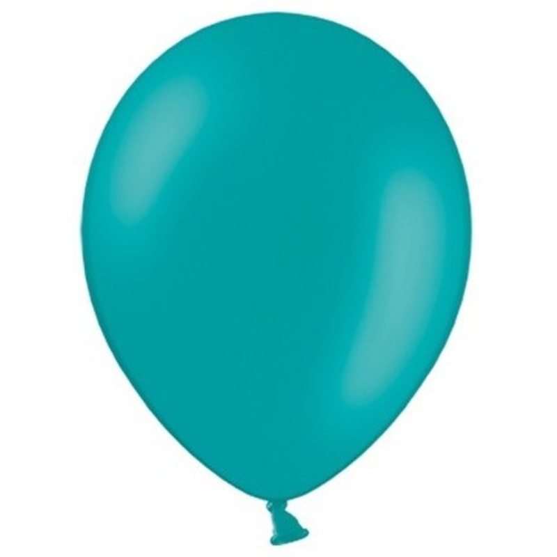 50 party star balloons turquoise 23cm