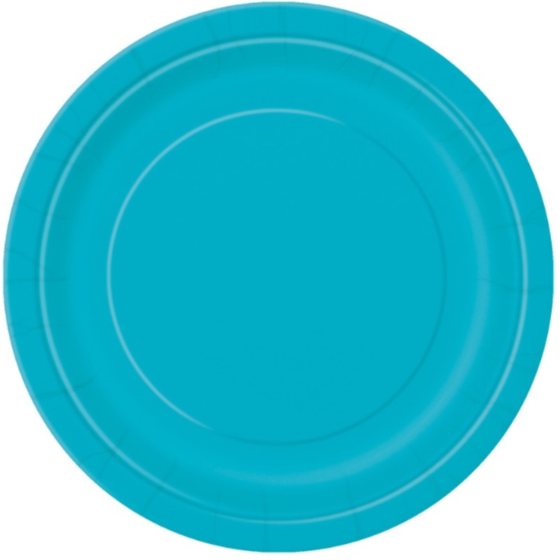 8 dessert plates in turquoise 18cm