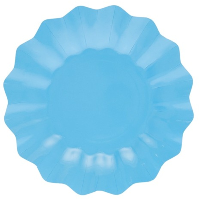 8 Turquoise Passion paper plates 21cm