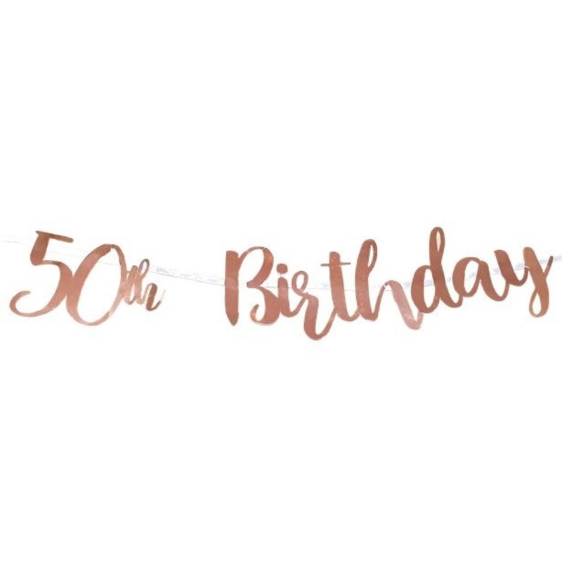 Blooming 50th Birthday garland 1m