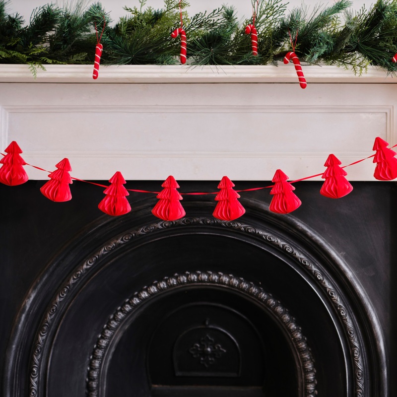 Eco honeycomb paper Christmas tree garland