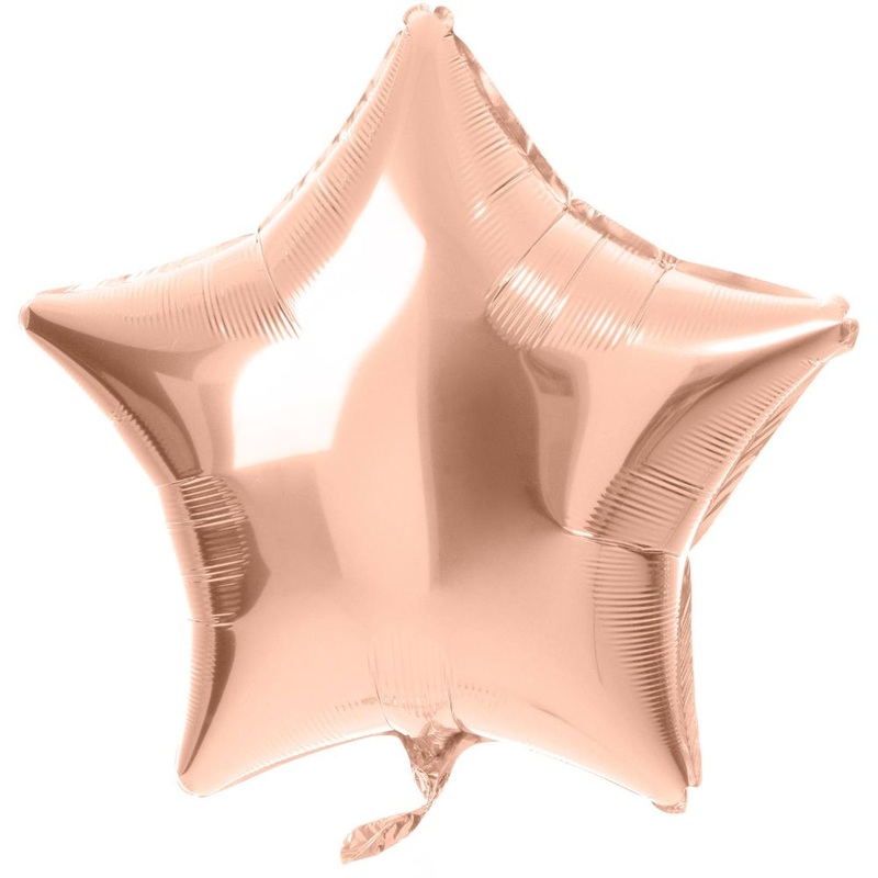 Foil balloon star rose gold 45cm