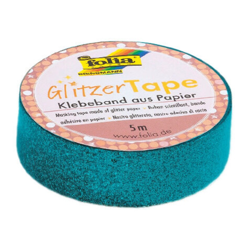 Glitzertape trkis 15mmx5m
