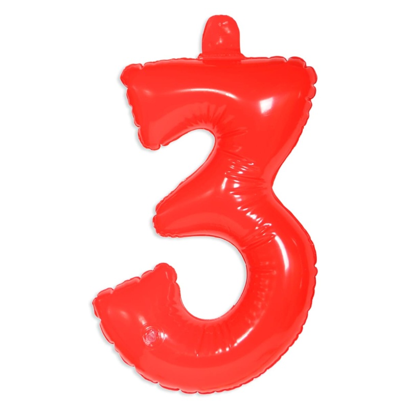 Inflatable number 3 red
