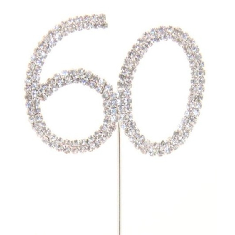 Sparkling 60 rhinestone cake studs 14cm