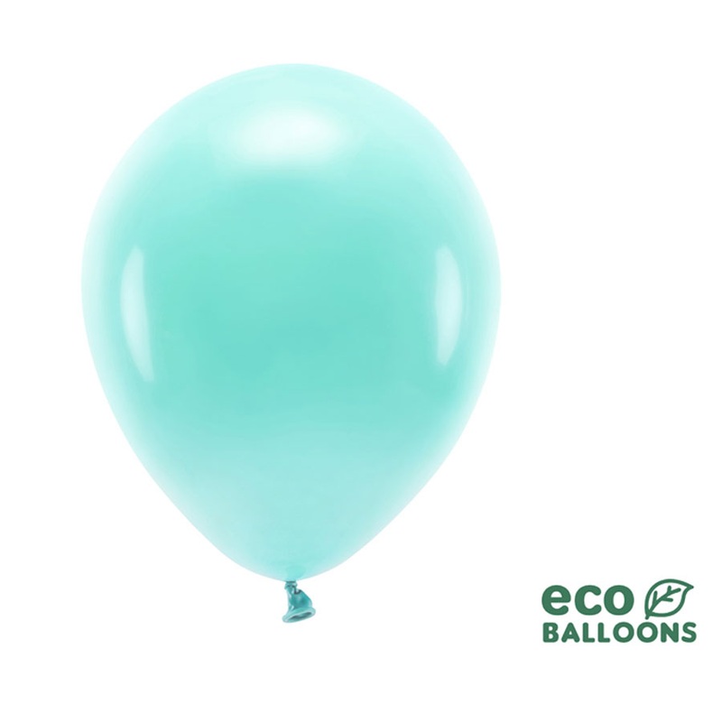 10 Eco latex balloons pastel mint 30cm