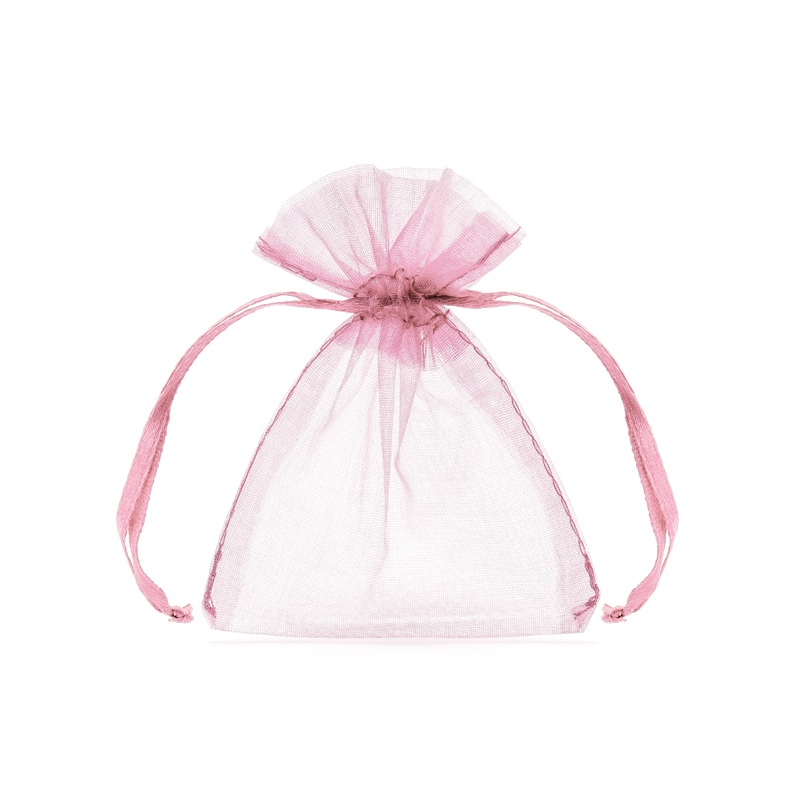 10 pink organza bags Pearl 7.5 x 10cm