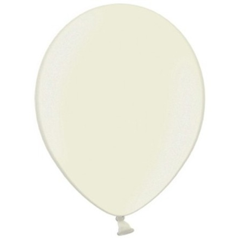 100 Celebration metallic balloons cream 25cm