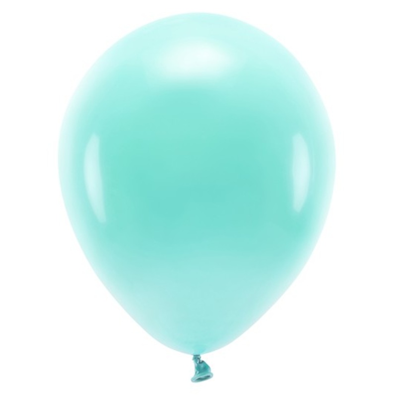 100 eco pastel balloons turquoise 26cm