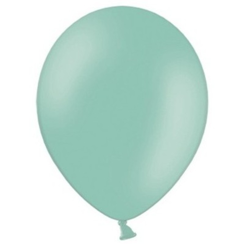 100 party star balloons mint 12cm