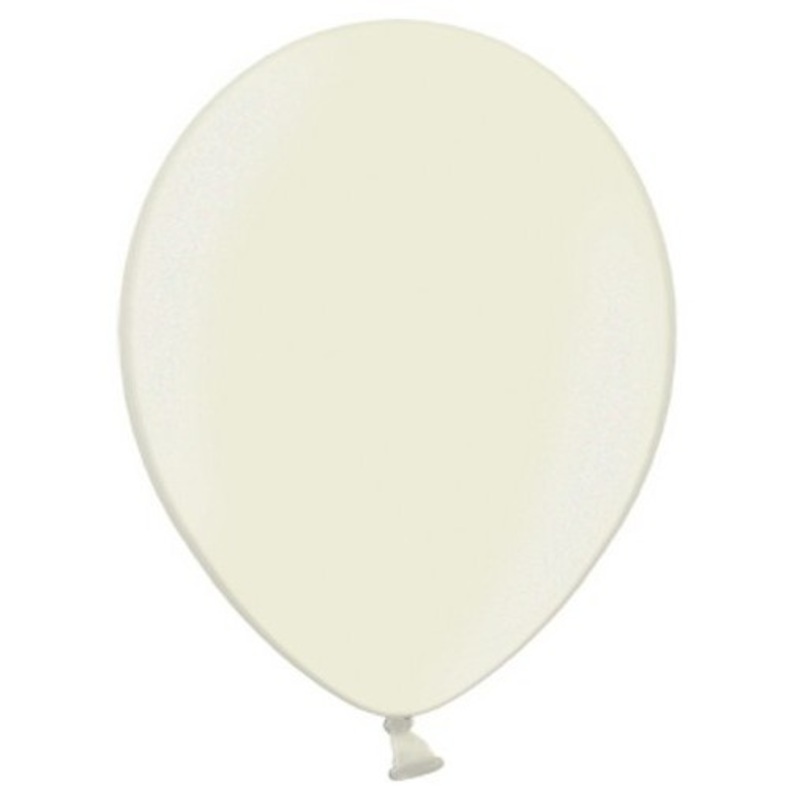 100 party star metallic balloons cream 30cm