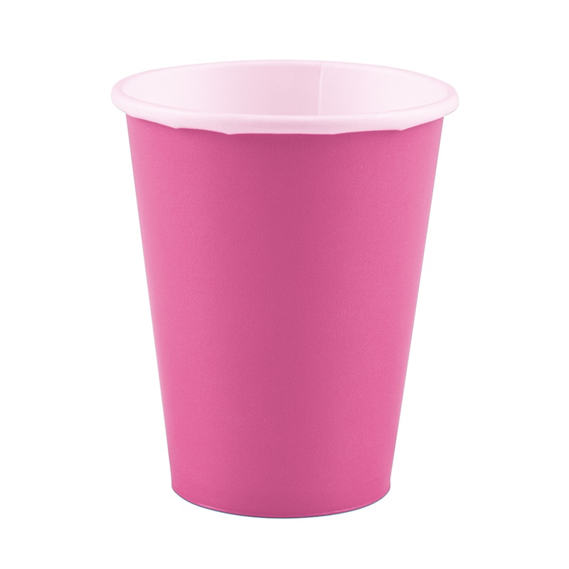 20 paper cups Mila pink 266ml