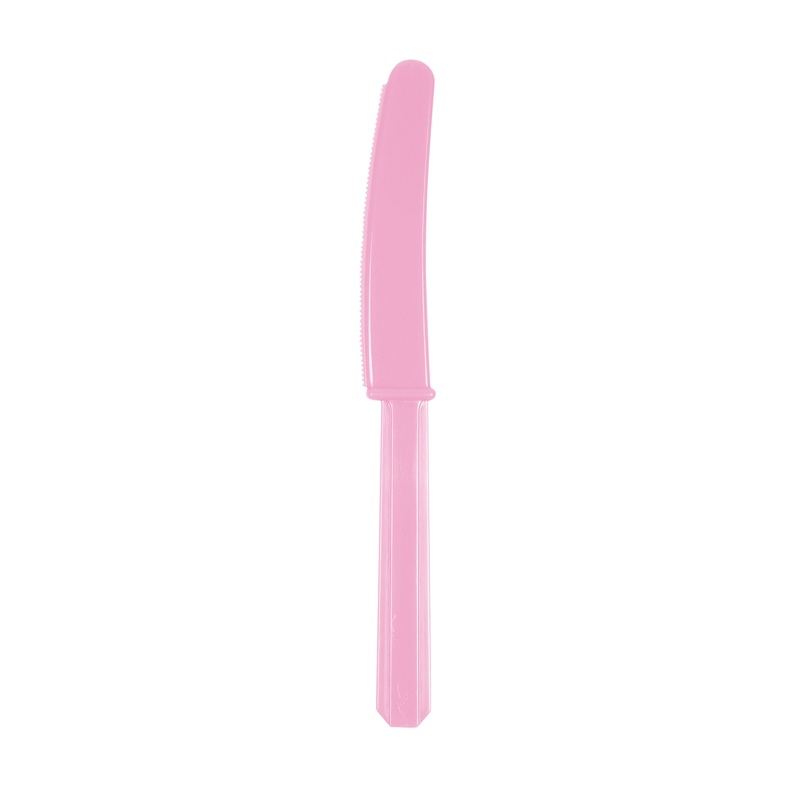 20 plastic knives Mila pink