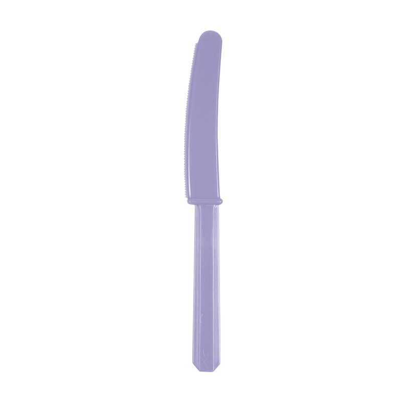 20 plastic knives Mila purple