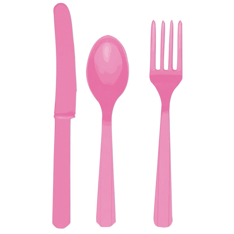 24 pcs. Cutlery set Mila pink