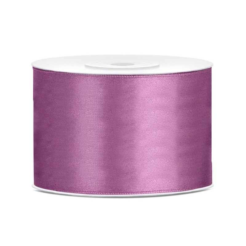 25m satin gift ribbon plum 5cm wide