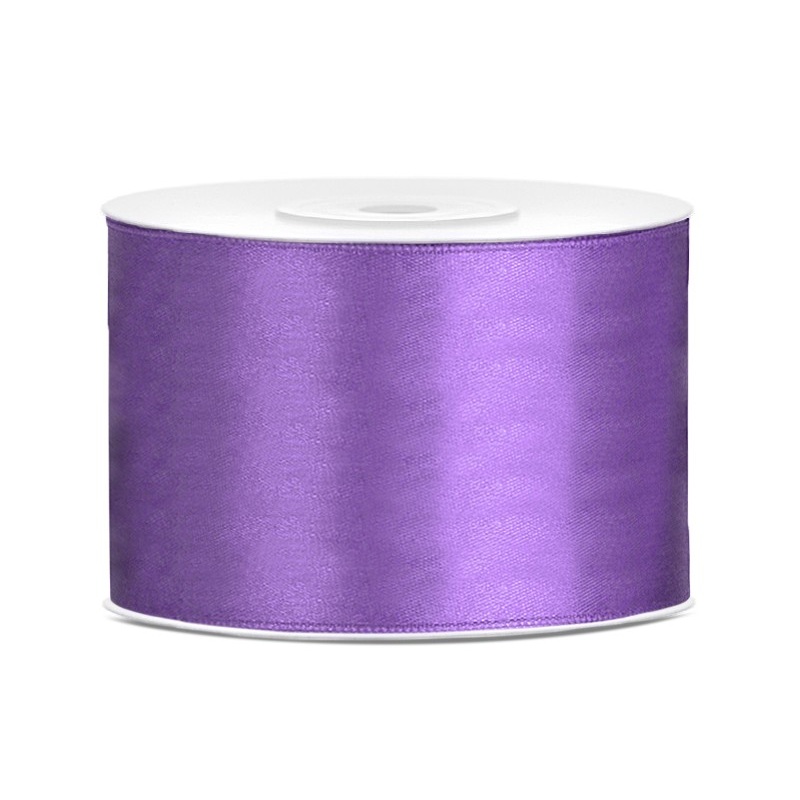25m satin ribbon in purple