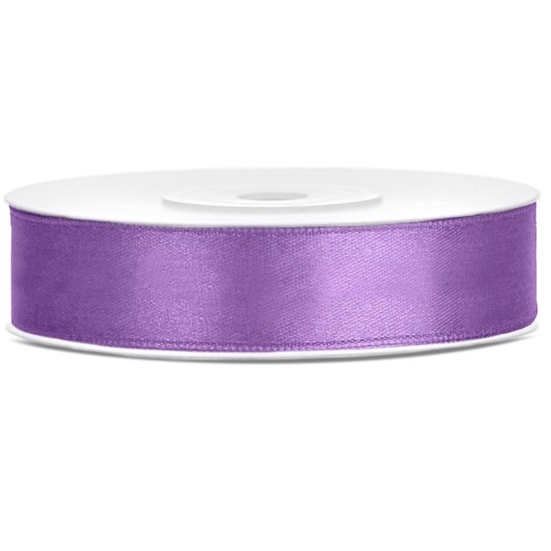 25m satin ribbon lavender 12mm wide