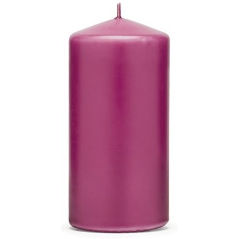 6 pillar candles Rio blackberry 12cm