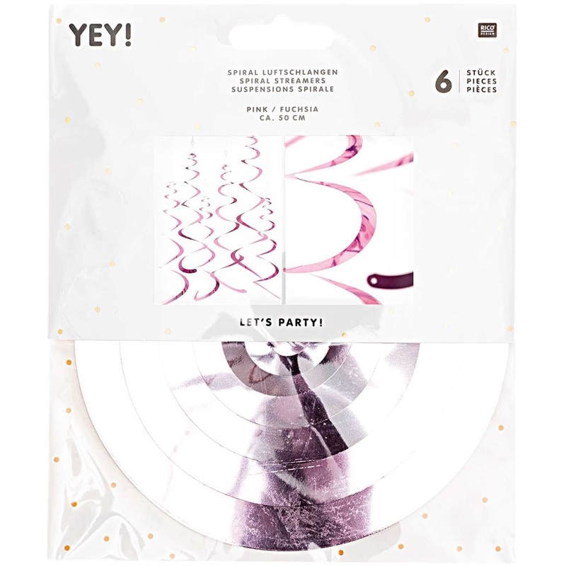 6 spiral hangers purple 50cm