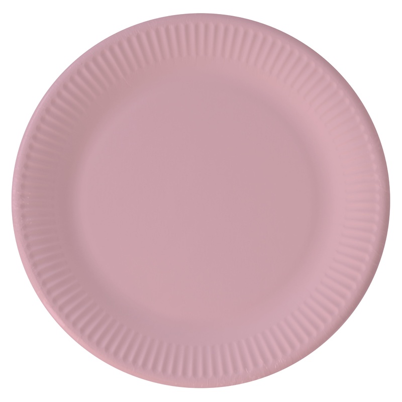 8 FSC paper plates Paganini pink 23cm