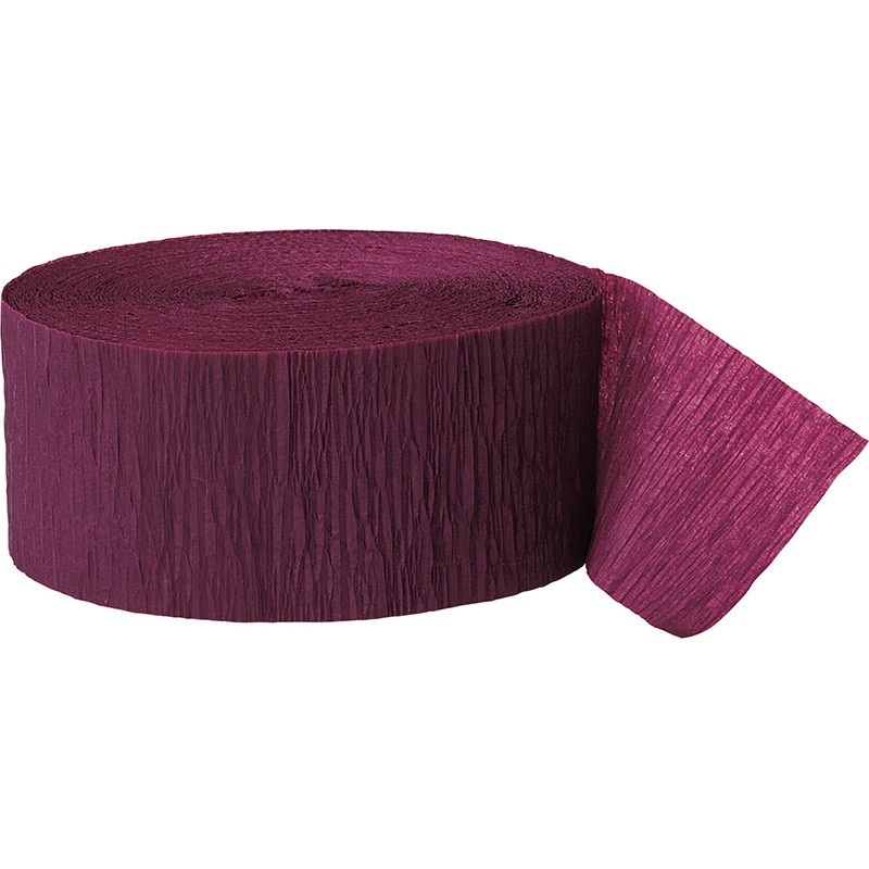 Crepe paper streamer Fiesta Burgundy 24.6m