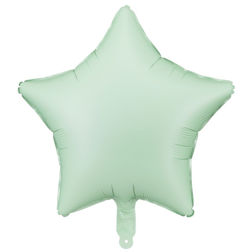 Foil balloon mint green star 48cm