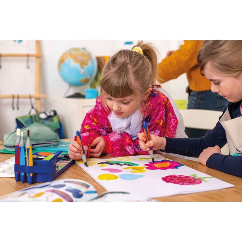Kindermalschrze Mdchen mit Klettverschlus rot