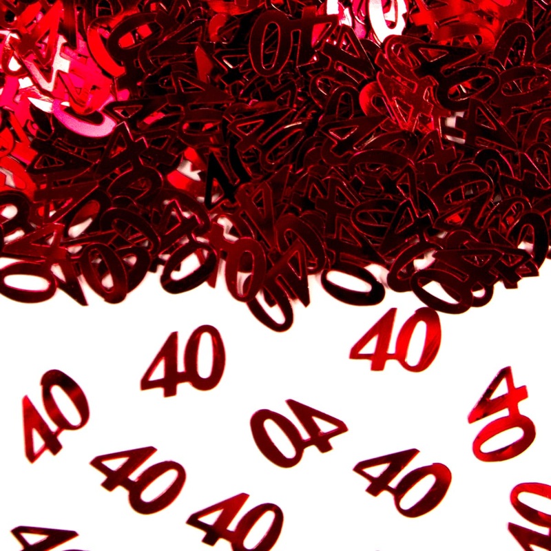 Lovely 40 years sprinkle decoration 14g