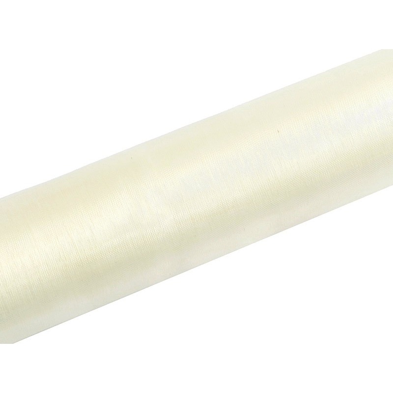 Organza fabric Julie cream 9m x 16cm