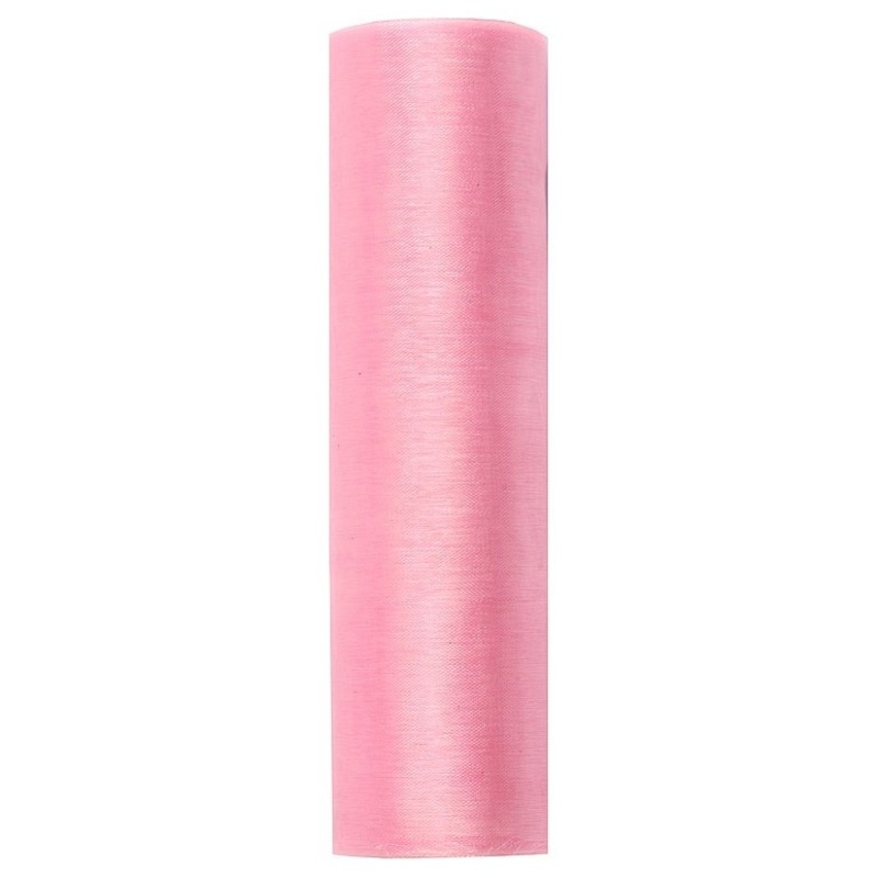 Organza fabric Julie light pink 9m x 16cm