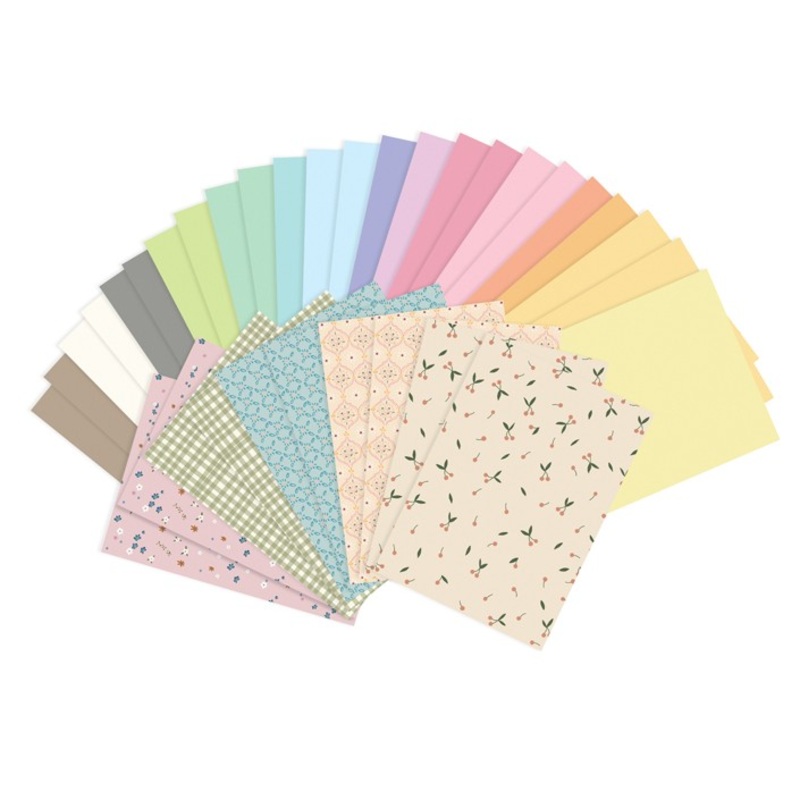 Pastel A4 craft paper set 34 pieces