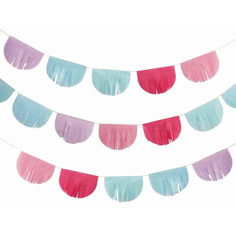 Pastel Colorful Crescent Garland 3m