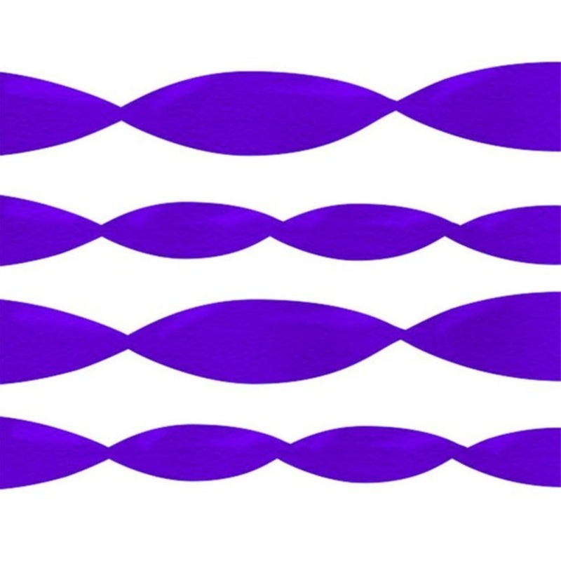 Purple crepe streamer 24m