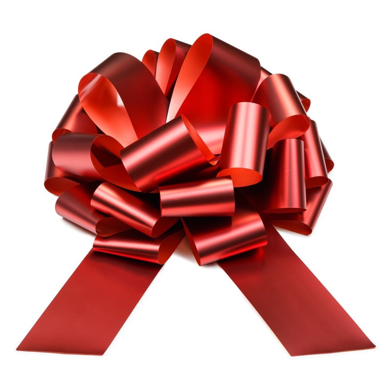 Red DIY decorative bow 30cm