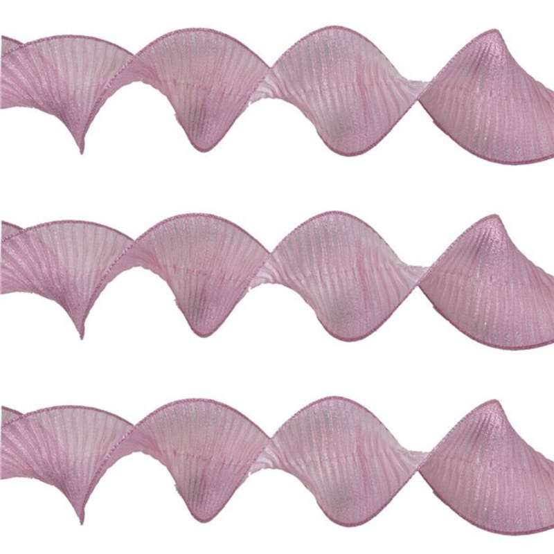 Ruffle ribbon pastel pink 2.7m