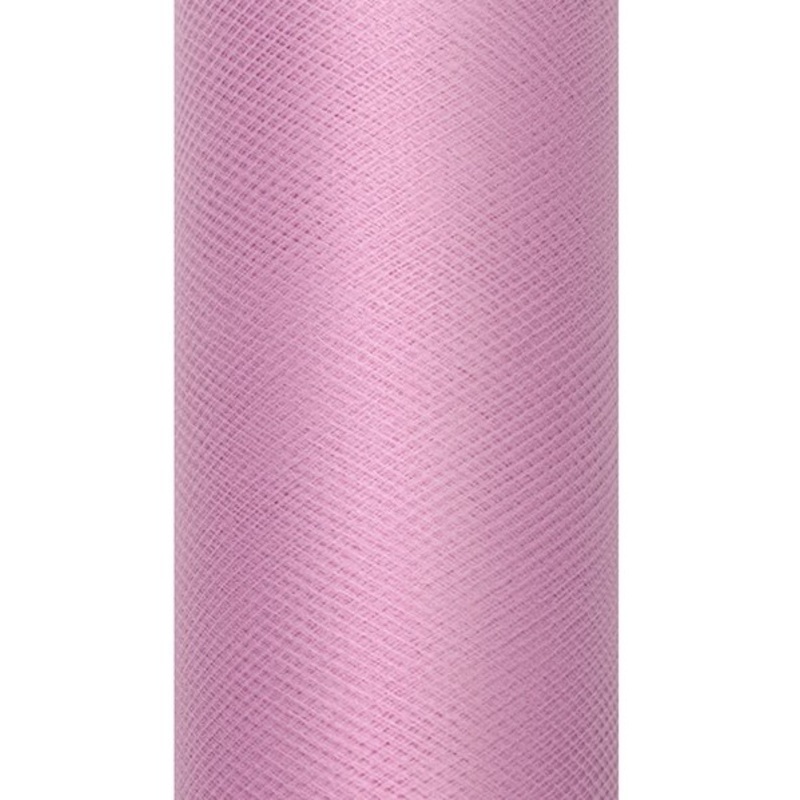 Tulle fabric Luna old pink 9m x 15cm