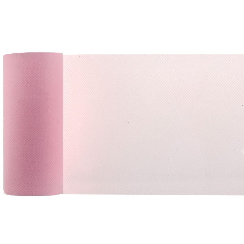 Tulle ribbon in pink 1 x 20m