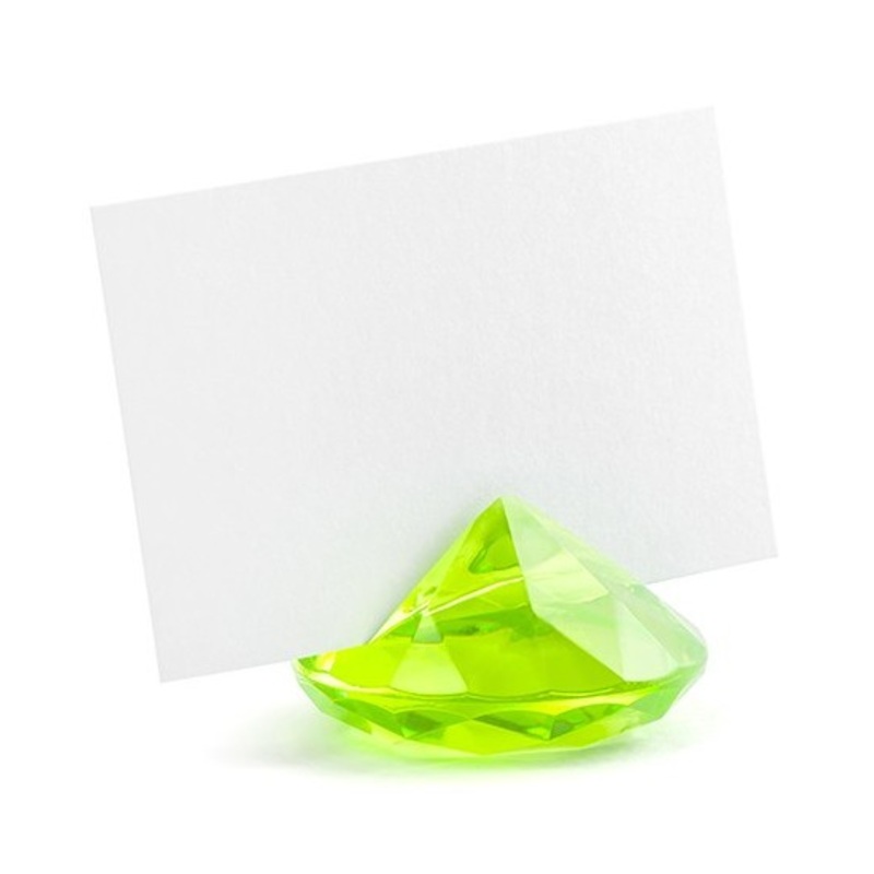10 diamonds card holder light green 4cm