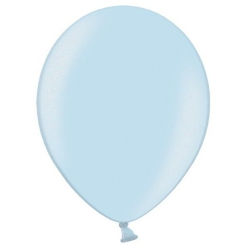 10 party star metallic balloons pastel blue 30cm