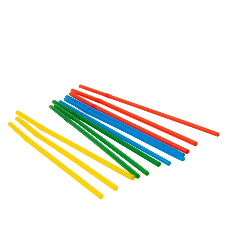 100 basic straws colored 21cm