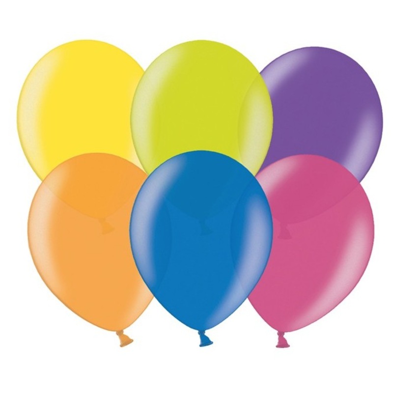 100 Celebration metallic balloons colored 25cm