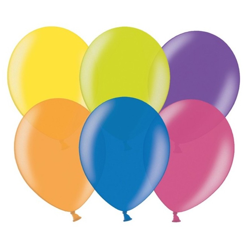 100 Celebration metallic balloons colored 29cm