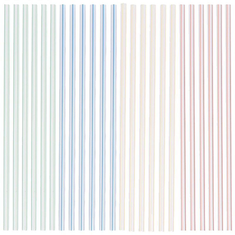 100 colorful straws 18.1cm