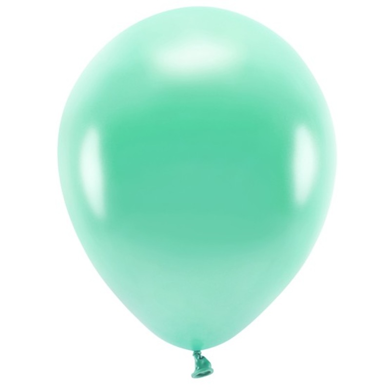 100 Eco metallic balloons jade green 30cm