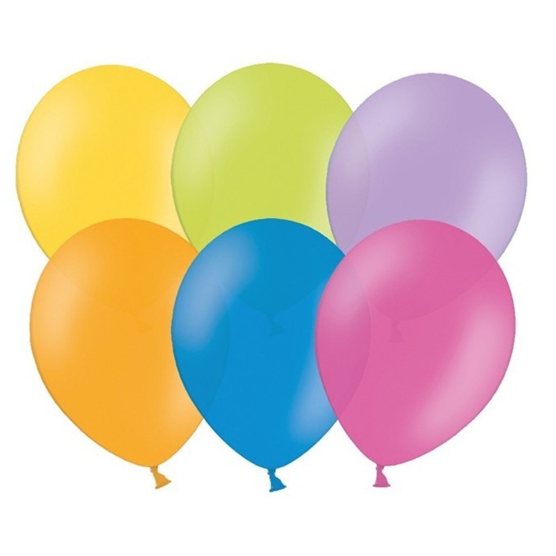100 party star balloons colored 30cm