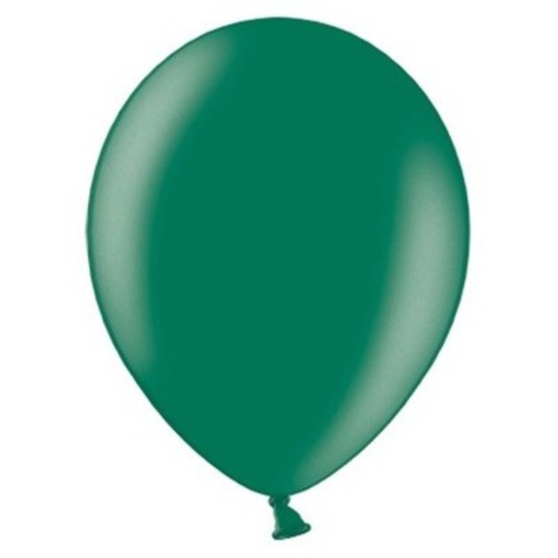 100 Partystar metallic balloons fir green 12cm