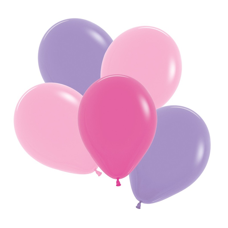 12 Dahlia balloons 3 colors 30cm