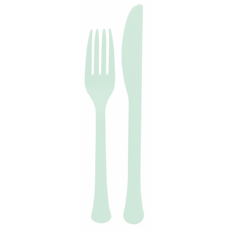 24 Duck Egg fork and knife reusable